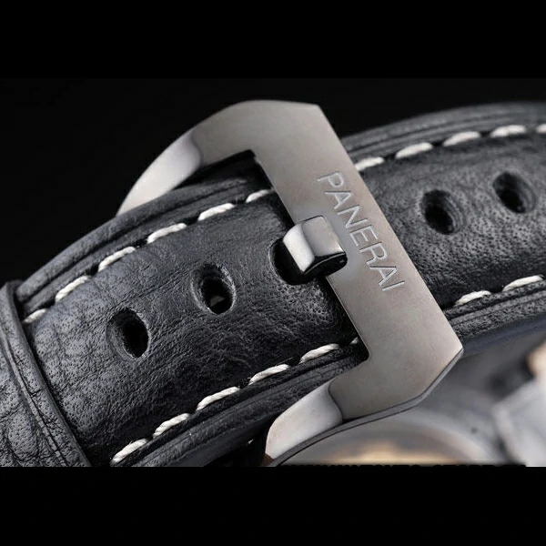 Panerai Luminor Black Ionized Stainless Steel Case Black Dial Black Leather Strap new58210