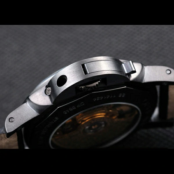 Panerai Luminor Black Ionized Stainless Steel Case Black Dial Black Leather Strap new58210