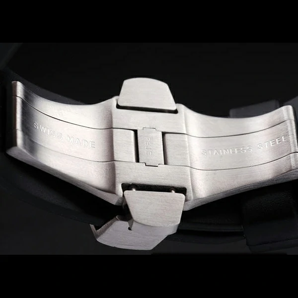 Panerai Luminor Brushed Stainless Steel Case Black Dial Black Rubber Strap new58216