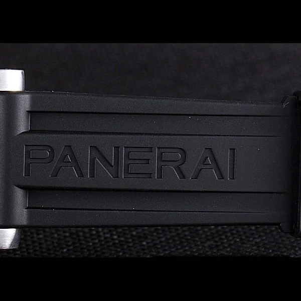 Panerai Luminor Brushed Stainless Steel Case Black Dial Black Rubber Strap new58217