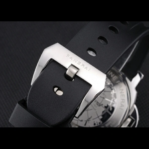 Panerai Luminor Brushed Stainless Steel Case Black Dial Black Rubber Strap new58218
