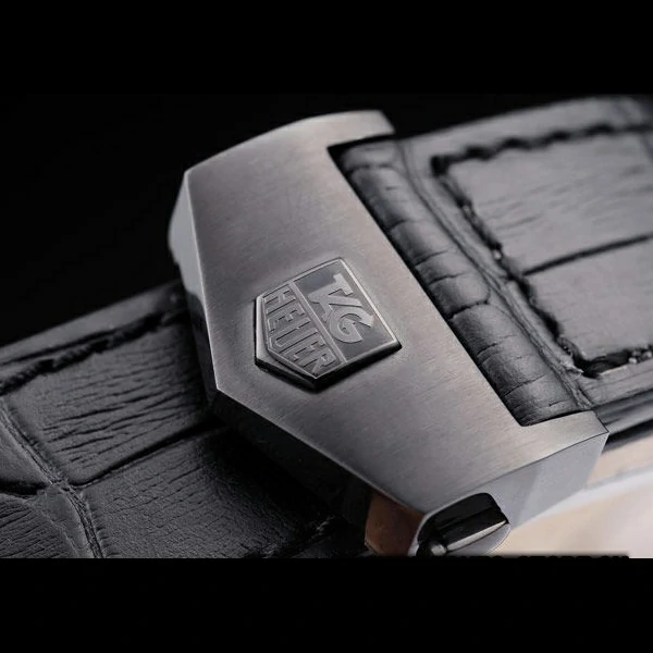 Tag Heuer Monaco Black Ceramic Case Black Dial Black Leather Strap new58246