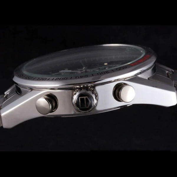 Tag Heuer Carrera Tachymeter Bezel Black Dial Stainless Steel Strap new58249