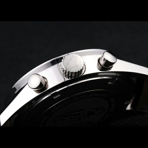 Tag Heuer SLR Brushed Stainless Steel Case Silver Dial Brown Leather Strap new58250