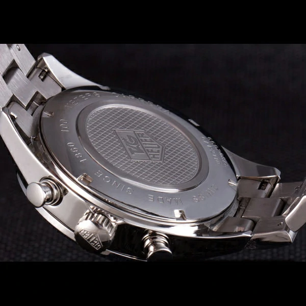 Tag Heuer SLR Polished Stainless Steel Case Black Dial Stainless Steel Strap new58255