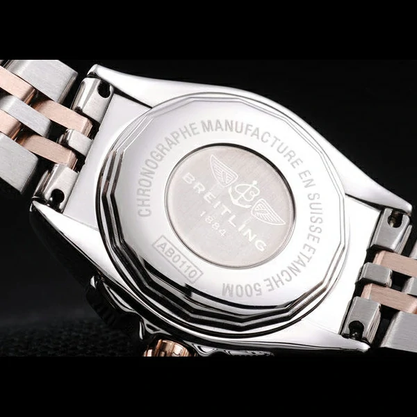 Breitling Certifie Stainless Steel Bezel Black Dial Stainless Steel Strap new58279