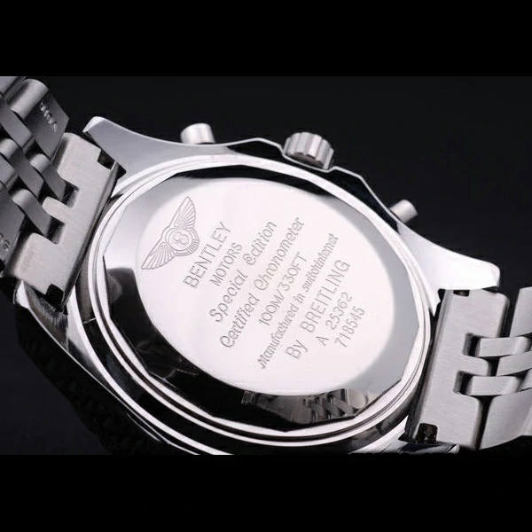 Breitling Bentley Black Dial Stainless Steel Strap new58293