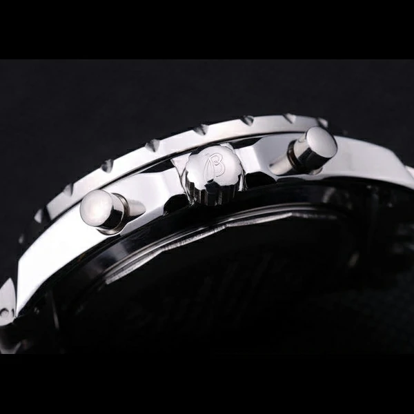 Breitling Bentley Chronograph Black Dial Stainless Steel Strap new58295