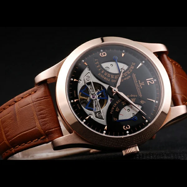 Jaeger Le Coultre Master Control Tourbillon Black Dial Brown Leather Strap new58370