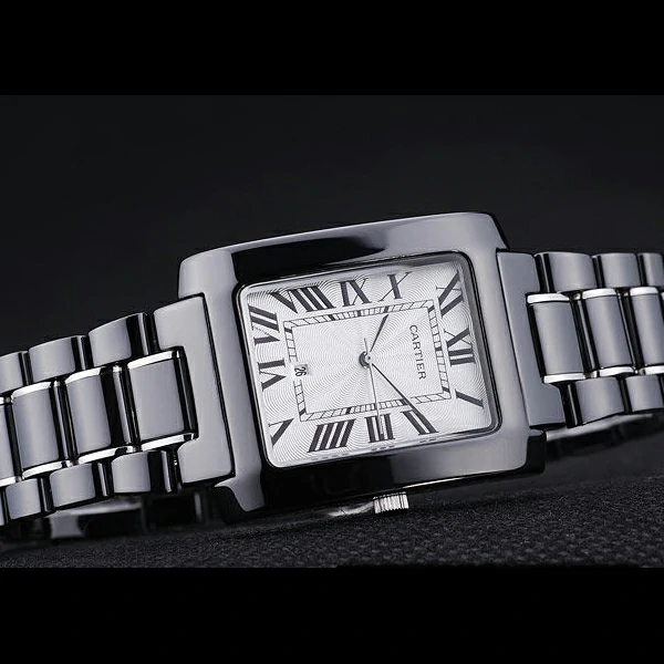 Cartier Tank Solo White Dial Black Ceramic Case And Bracelet new58503