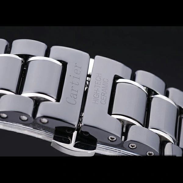Cartier Tank Solo White Dial Black Ceramic Case And Bracelet new58503