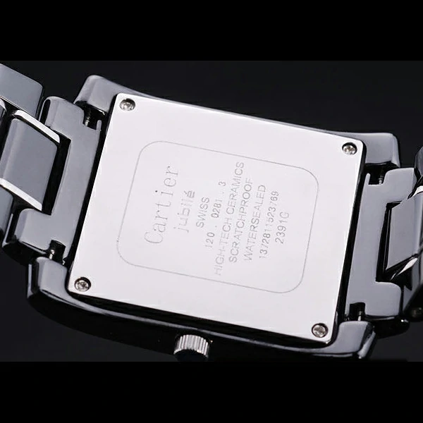 Cartier Tank Solo White Dial Black Ceramic Case And Bracelet new58503