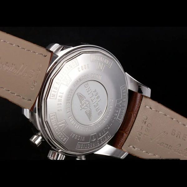 Breitling Transocean White Dial Light Brown Leather Strap Rose Gold Bezel new58565