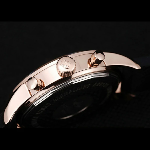 Breitling Transocean Black Dial Black Rubber Strap Rose Gold Bezel new58573