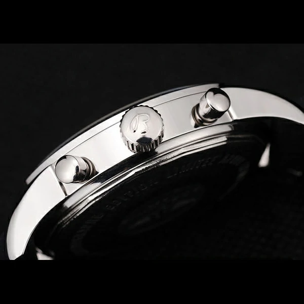 Breitling Transocean Black Dial Black Rubber Strap Polished Stainless Steel Bezel new58574