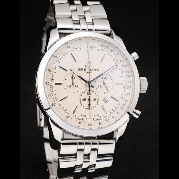 Breitling Transocean White Dial Stainless Steel Strap new58578
