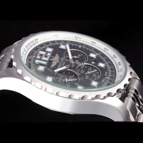 Breitling Navitimer Stainless Steel Strap Black Dial new58690