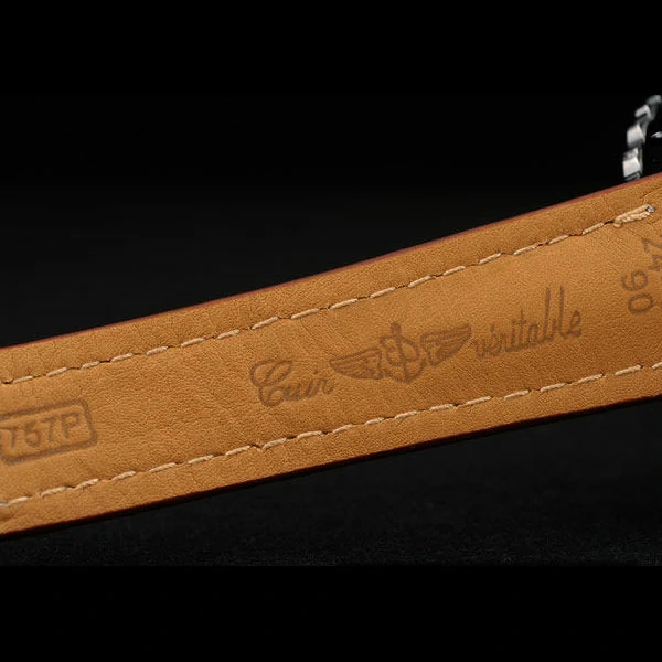 Breitling Navitimer Brown Leather Strap White Dial new58698