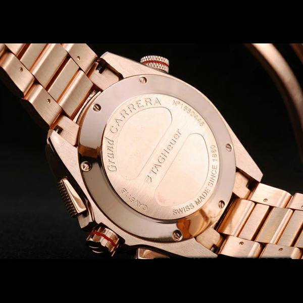 Tag Heuer Carrera Rose Gold Case White Dial new58749