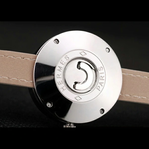 Hermes Classic MOP Dial White Elongated Leather Strap new58790