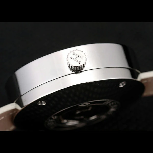 Hermes Classic MOP Dial White Elongated Leather Strap new58790