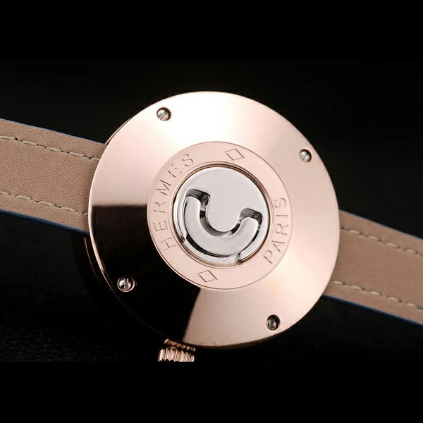 Hermes Classic MOP Dial Light Blue Elongated Leather Strap new58794