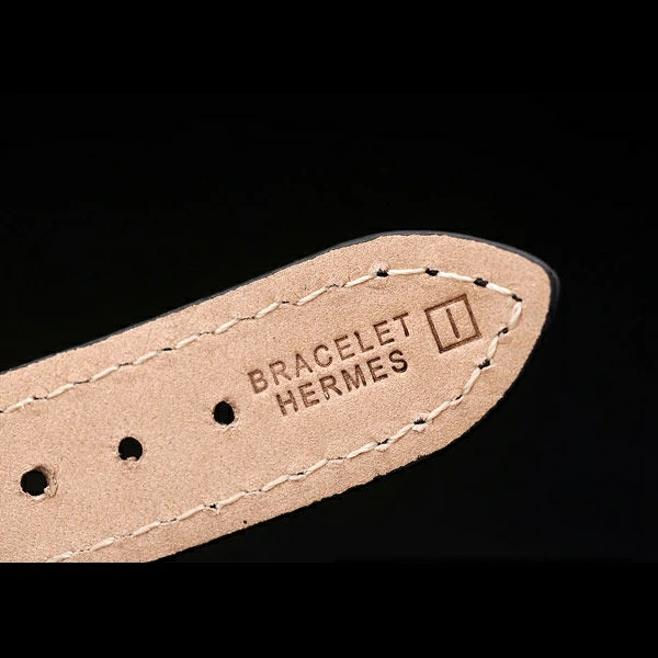 Hermes Classic MOP Dial Black Leather Strap new58796