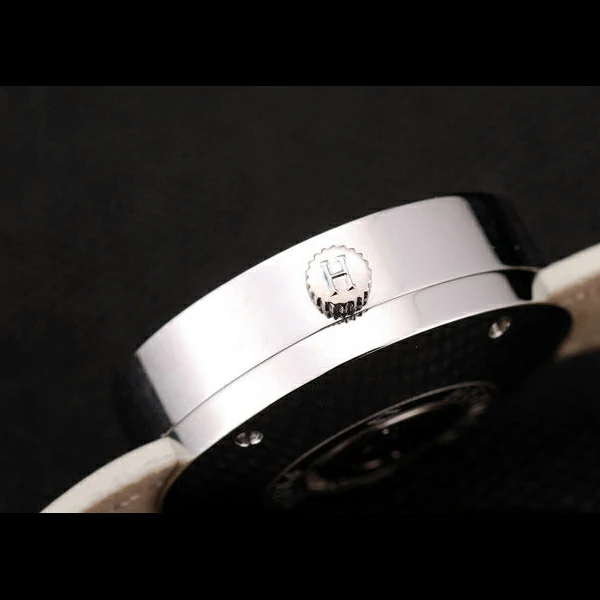 Hermes Classic MOP Dial White Leather Strap new58800