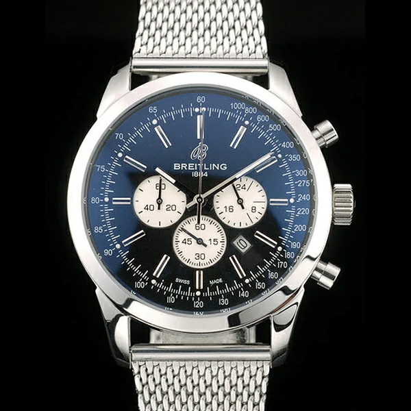 Breitling Transocean Stainless Steel Case Black Dial new58850