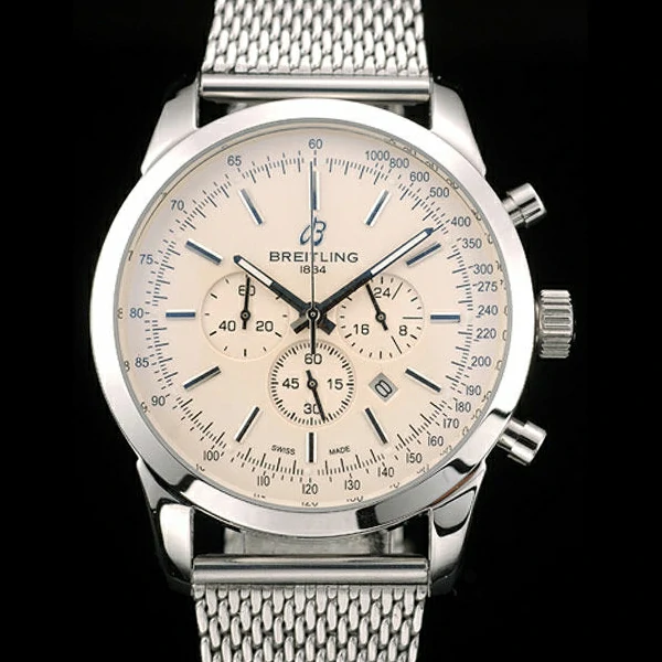 Breitling Transocean Stainless Steel Case Light Yellow Dial new58852