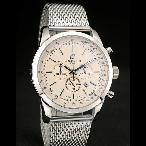 Breitling Transocean Stainless Steel Case Light Yellow Dial new58852