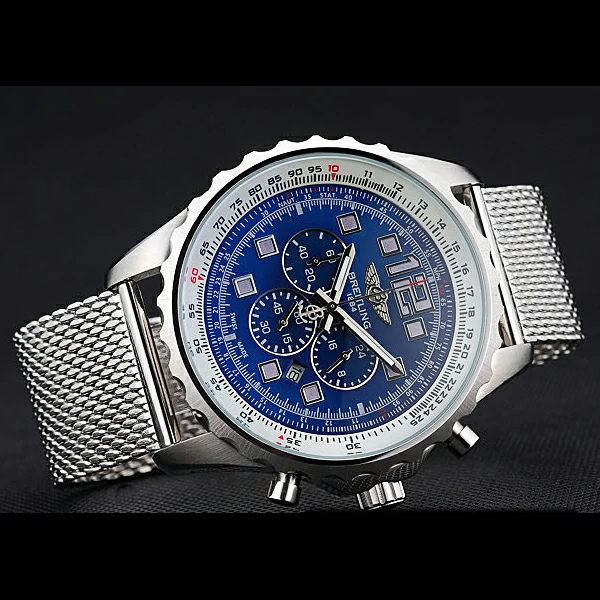 Breitling Navitimer Stainless Steel Strap Blue Dial new58853