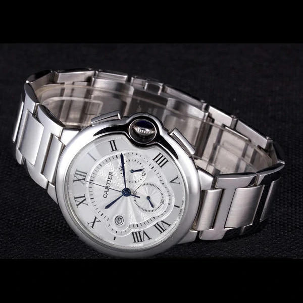 Cartier Ballon Bleu Chronograph White Dial Stainless Steel Case And Bracelet new58887