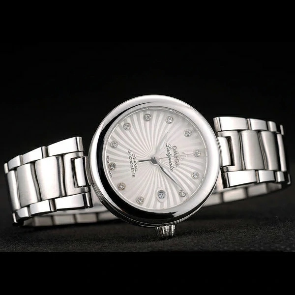 Omega DeVille Ladymatic Stainless Steel Strap White Dial new58896