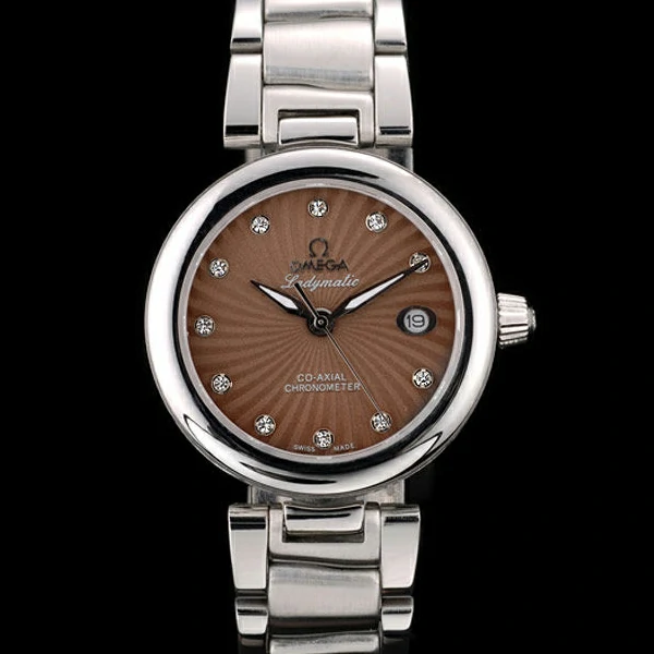 Omega DeVille Ladymatic Stainless Steel Strap Brown Dial new58897