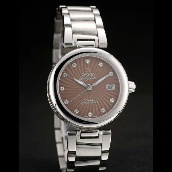 Omega DeVille Ladymatic Stainless Steel Strap Brown Dial new58897