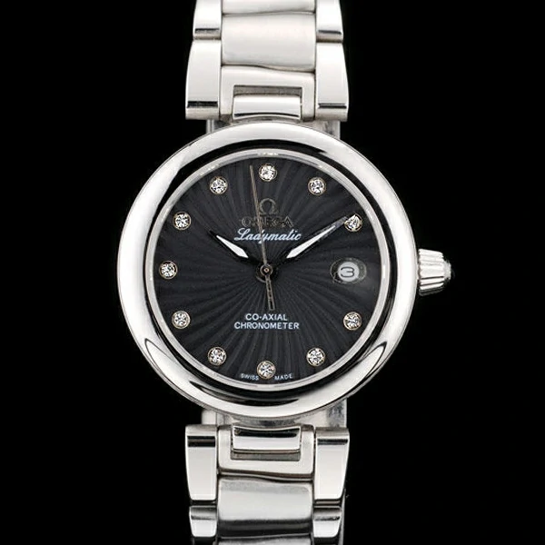 Omega DeVille Ladymatic Stainless Steel Strap Black Dial new58898