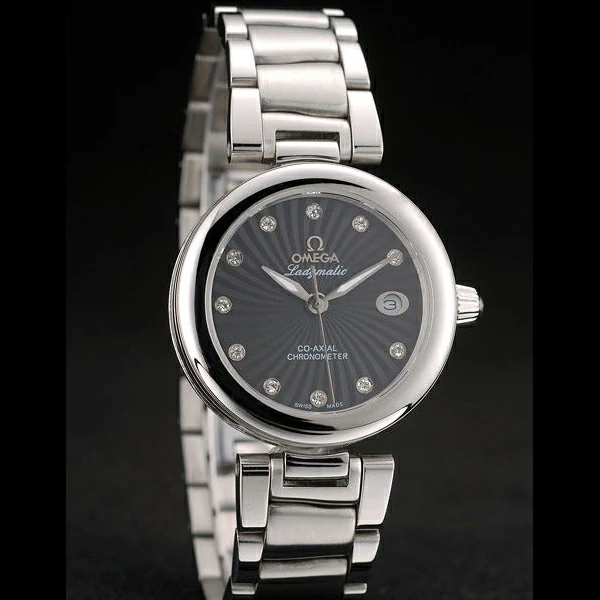 Omega DeVille Ladymatic Stainless Steel Strap Black Dial new58898