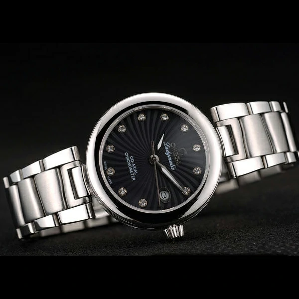 Omega DeVille Ladymatic Stainless Steel Strap Black Dial new58898
