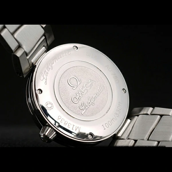 Omega DeVille Ladymatic iamond Plated Bezel Brown Dial new58900