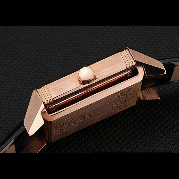 Jaeger le Coultre Reverso Squadro Lady Black Leather Strap Pearl Dial new58913
