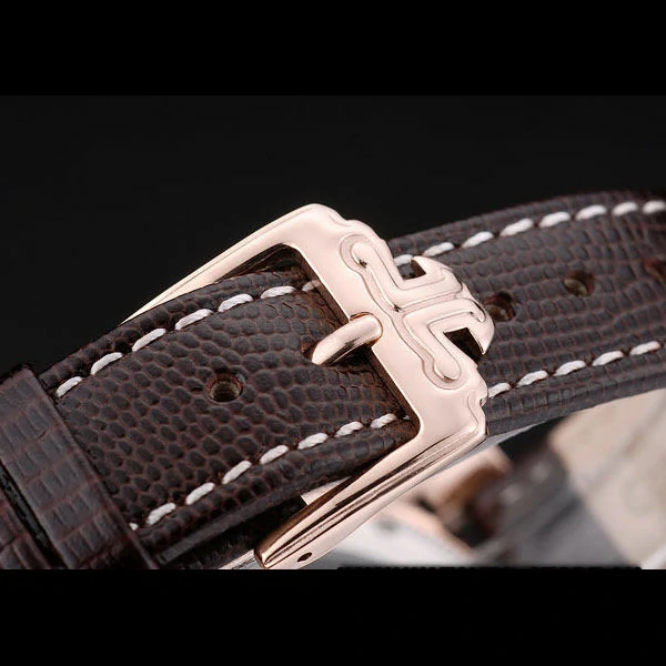 Jaeger Le Coultre Master Control Rose Gold Bezel Brown Leather Strap new58955