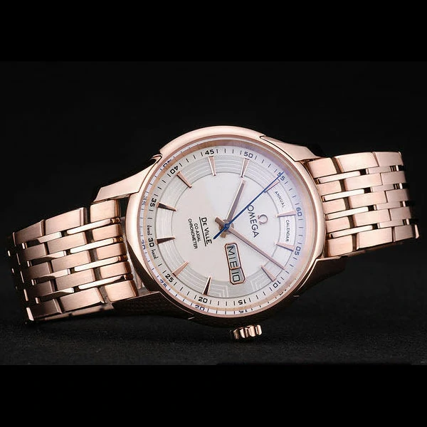 Omega DeVille Rose Gold Bezel White Dial new58961
