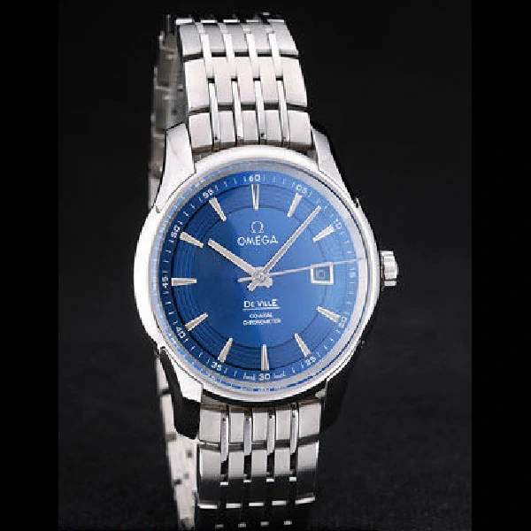 Omega DeVille Stainless Steel Bezel Blue Dial new58967