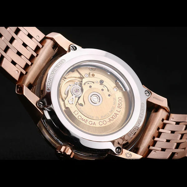 Omega DeVille Rose Gold Bezel Roman Numbers White Dial new58972