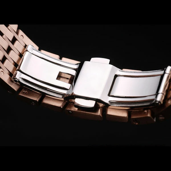Omega DeVille Rose Gold Bezel Roman Numbers Blue Dial new58974