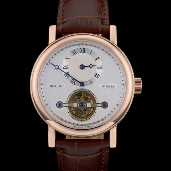 Breguet Classique Complications Rose Gold Case Brown Leather Strap new59061