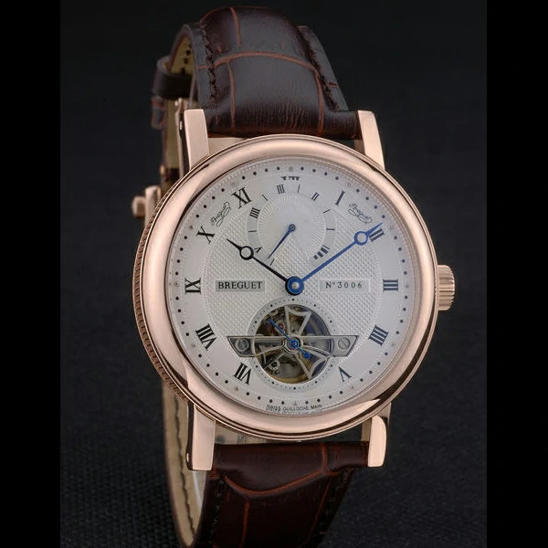 Breguet Classique Complications Rose Gold Case Dark Brown Leather Strap new59062