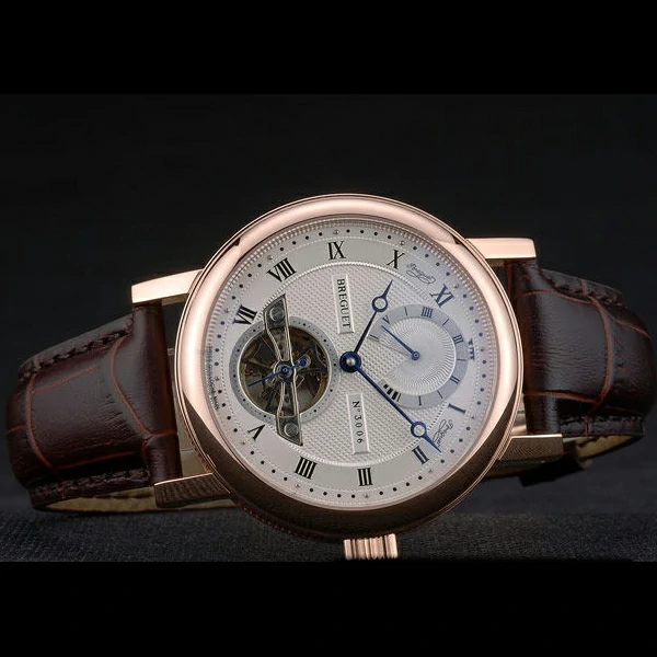 Breguet Classique Complications Rose Gold Case Dark Brown Leather Strap new59062
