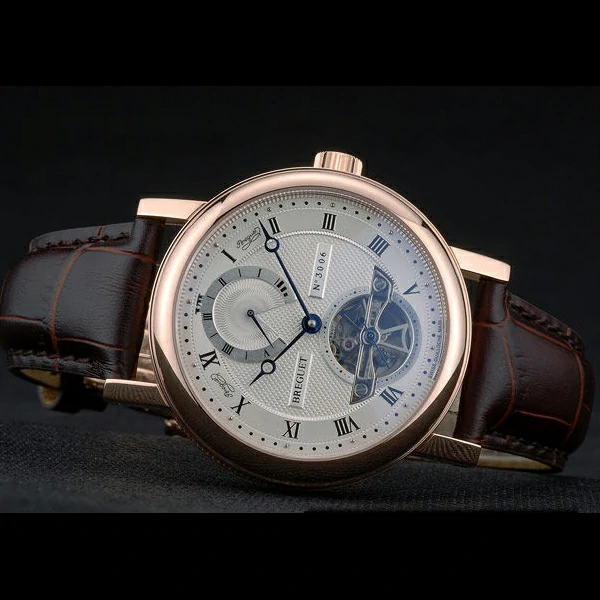 Breguet Classique Complications Rose Gold Case Dark Brown Leather Strap new59062